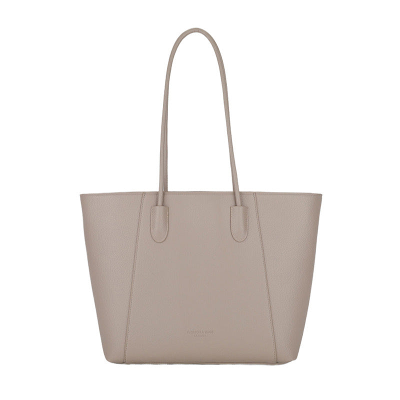 Solid Color Fashion Leisure Commute Simple Shoulder Tote Bag