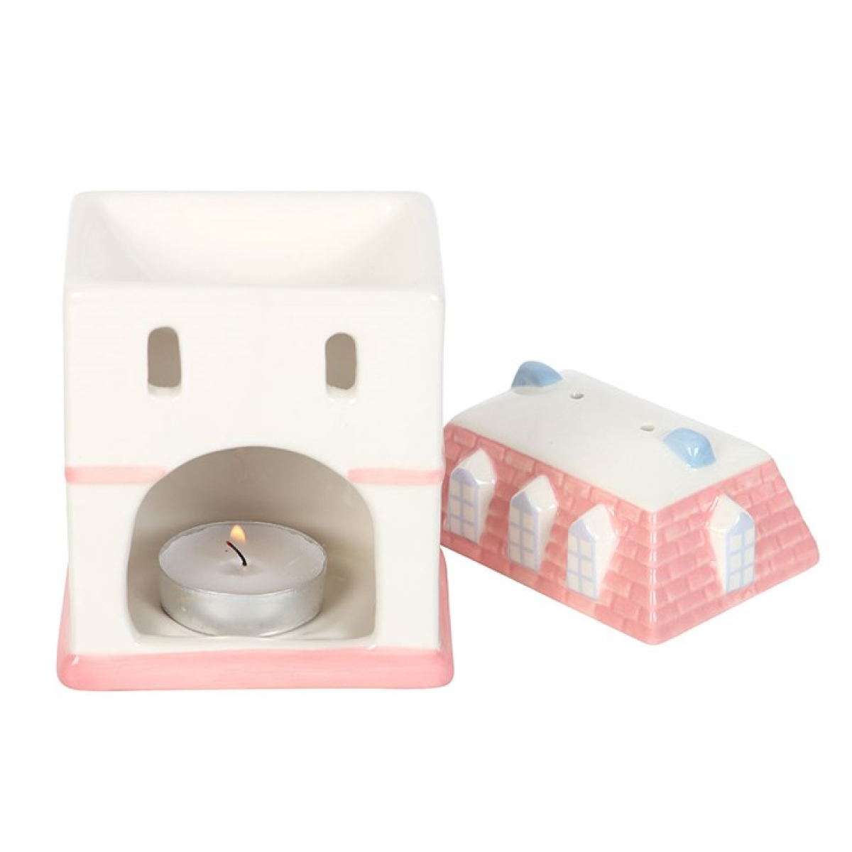 *Pastel House Shaped Ceramic Oil Burner and Wax Warmer(18/36)