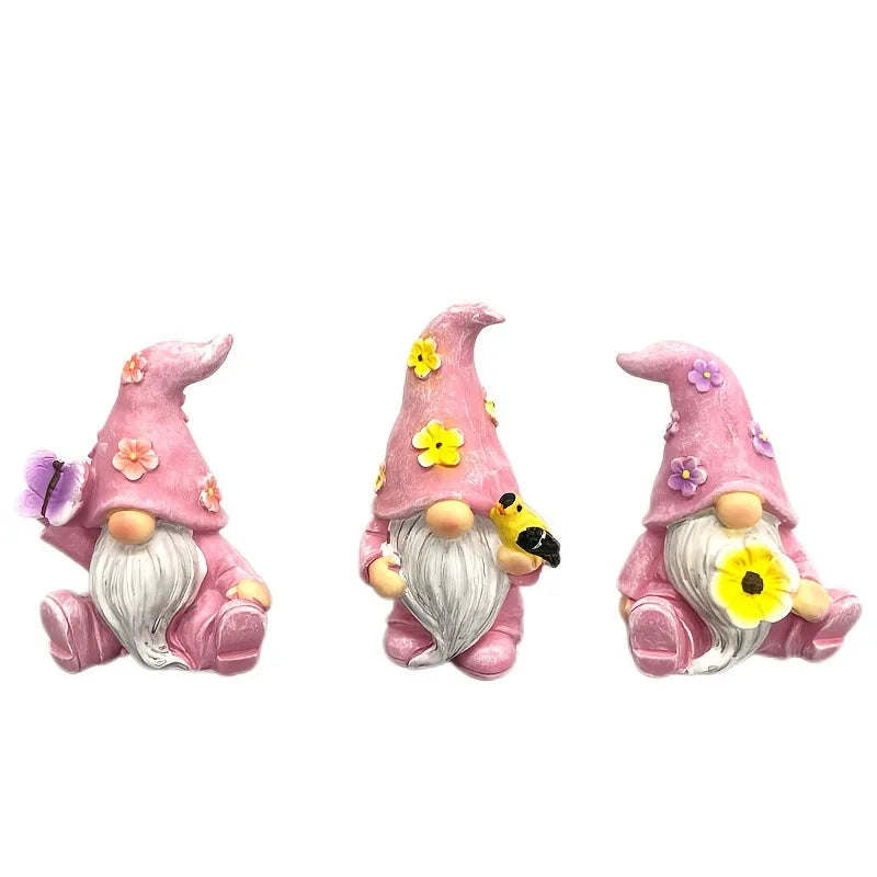 3PCS Garden Gnome Resin Ornament
