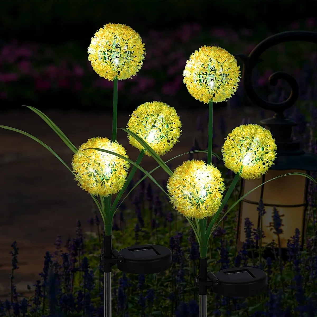 1PC/2PC 1 head/3 head solar LED dandelion outdoor ground mounted ligh