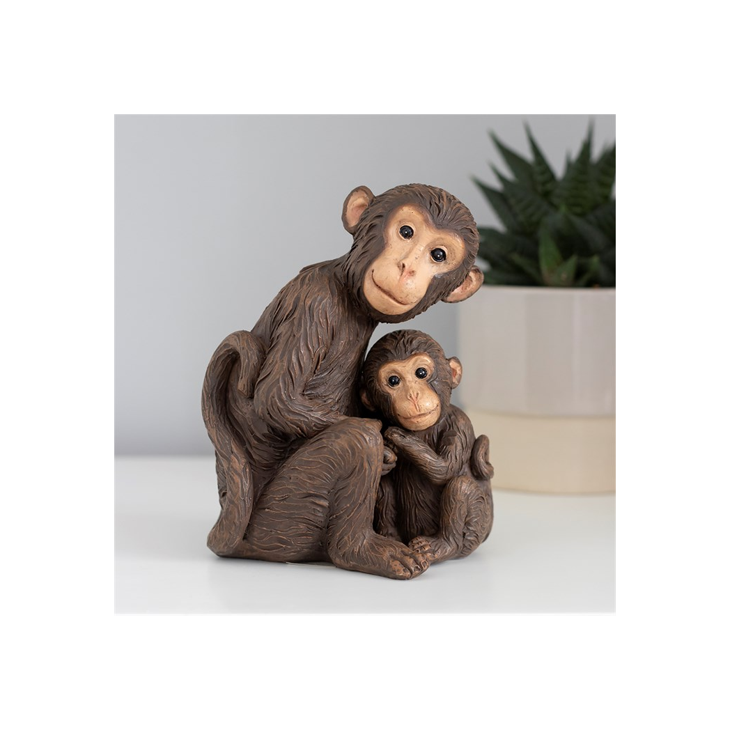 Monkey Mother and Baby Ornament
