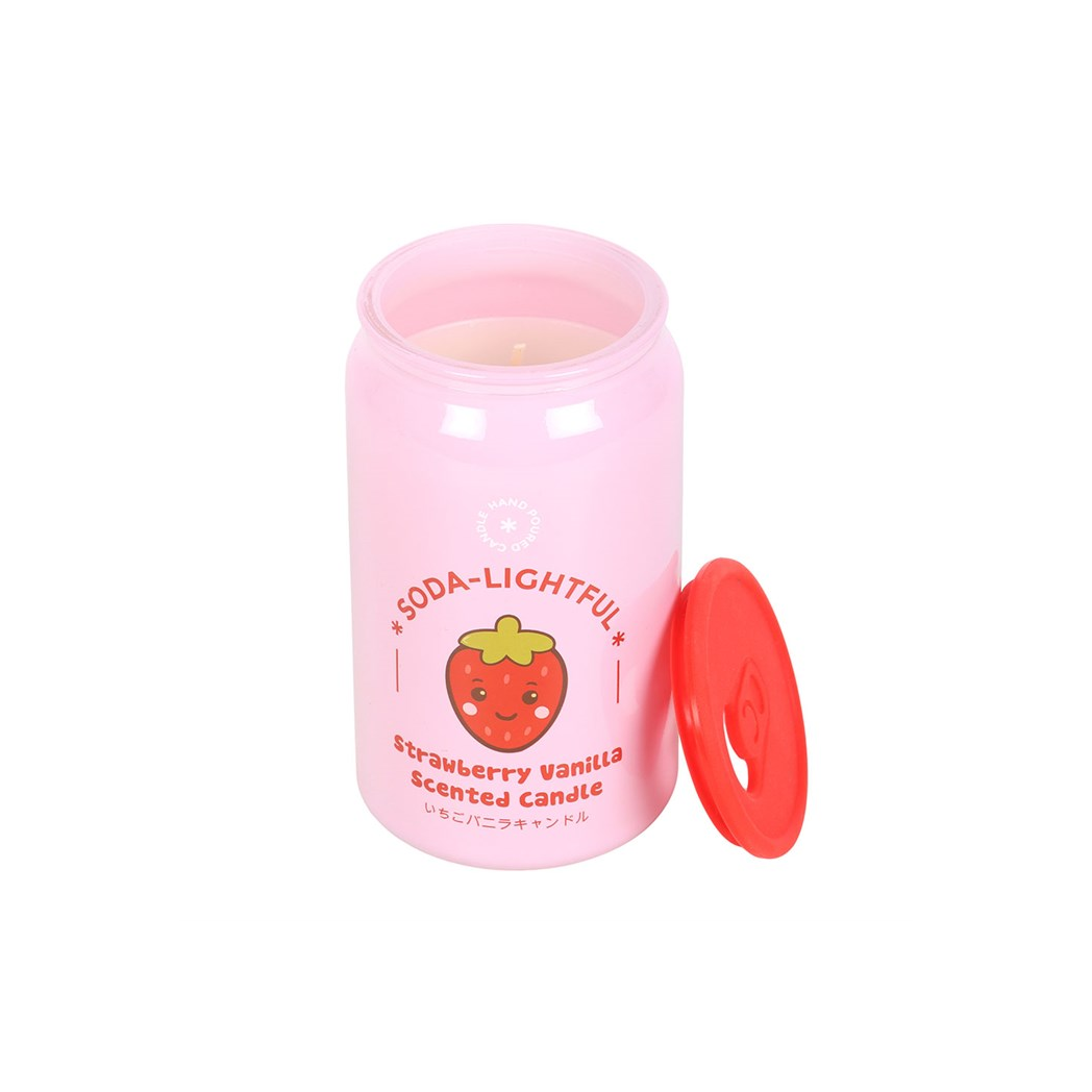 Strawberry Vanilla Soda Can Candle