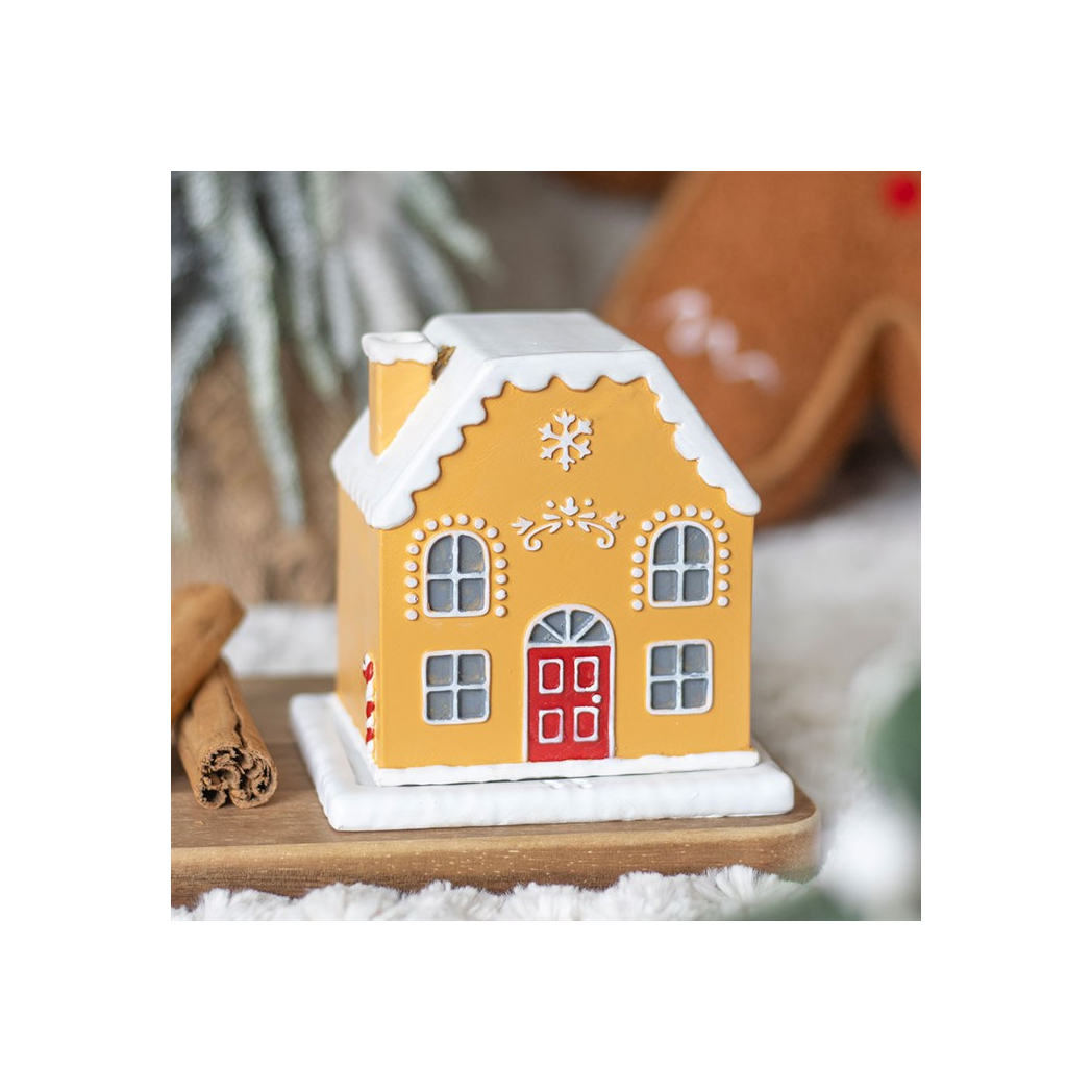 Candy Cane Gingerbread House Incense Cone Holder