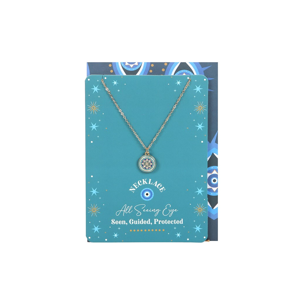 All Seeing Eye Necklace on Greeting Card