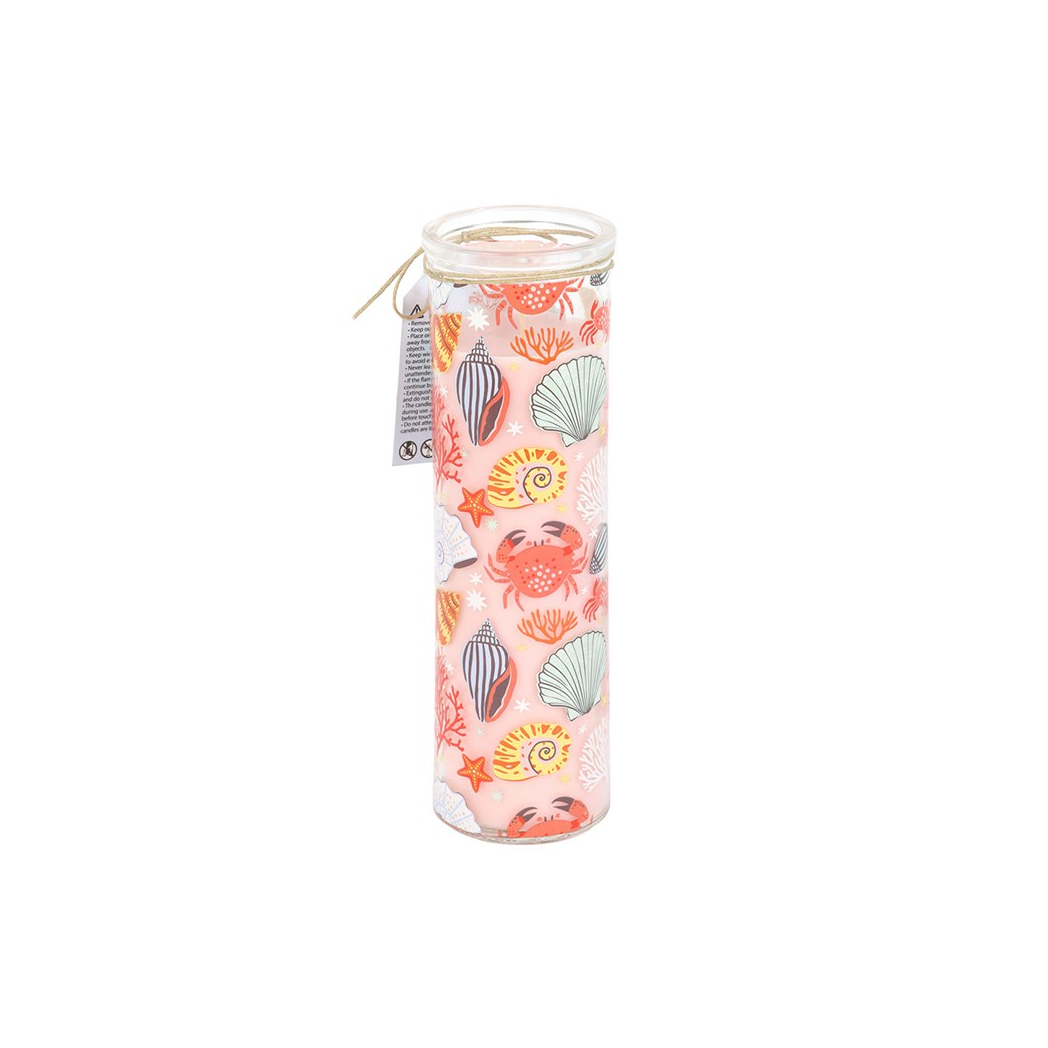Pastel Shell Print Coconut & Sea Salt Tube Candle