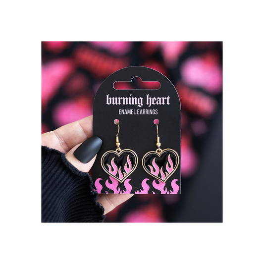 Burning Heart Earrings