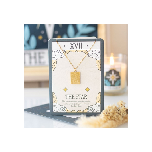 The Star Vintage Tarot Necklace on Greeting Card