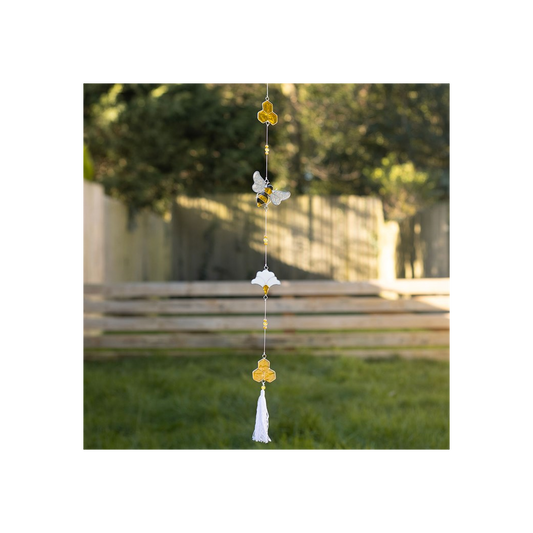 String of Bee and Honeycomb Suncatchers