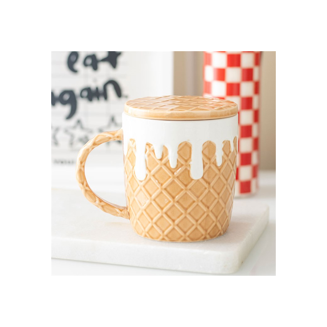 Waffle Mug and Coaster Set