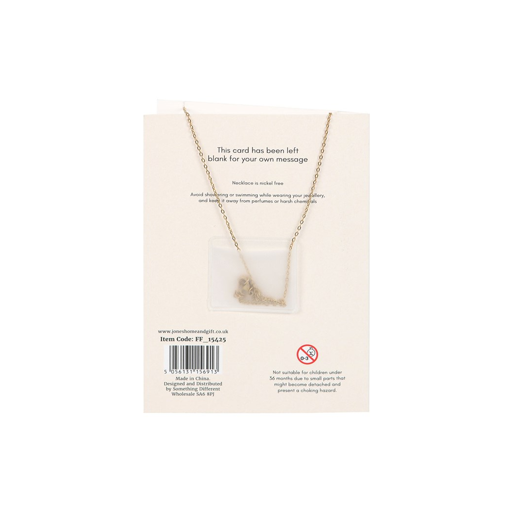 Orange Aura Mushroom Necklace Greeting Card