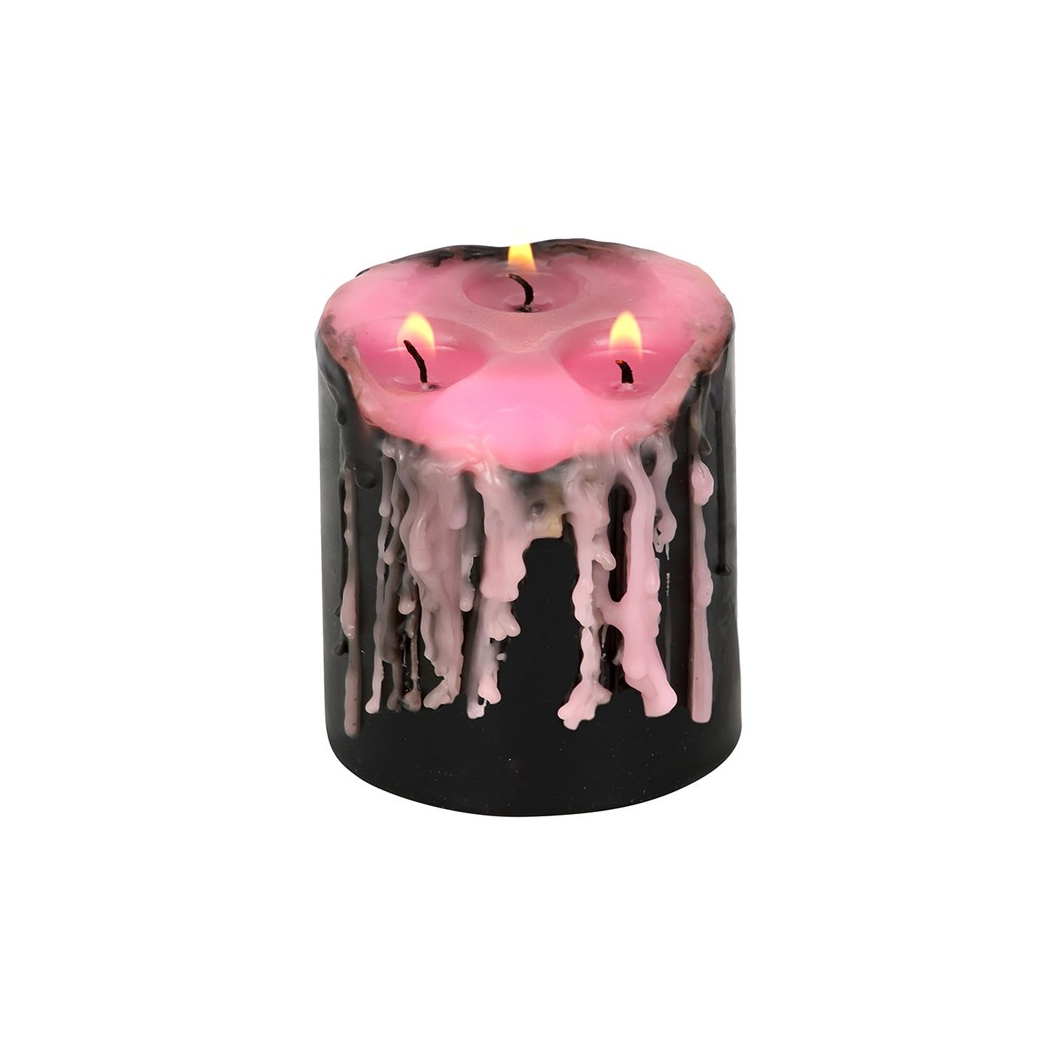 Small Pink Vampire Tears Pillar Candle