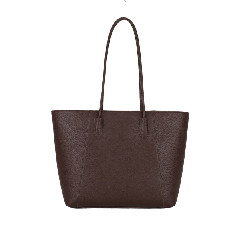 Solid Color Fashion Leisure Commute Simple Shoulder Tote Bag