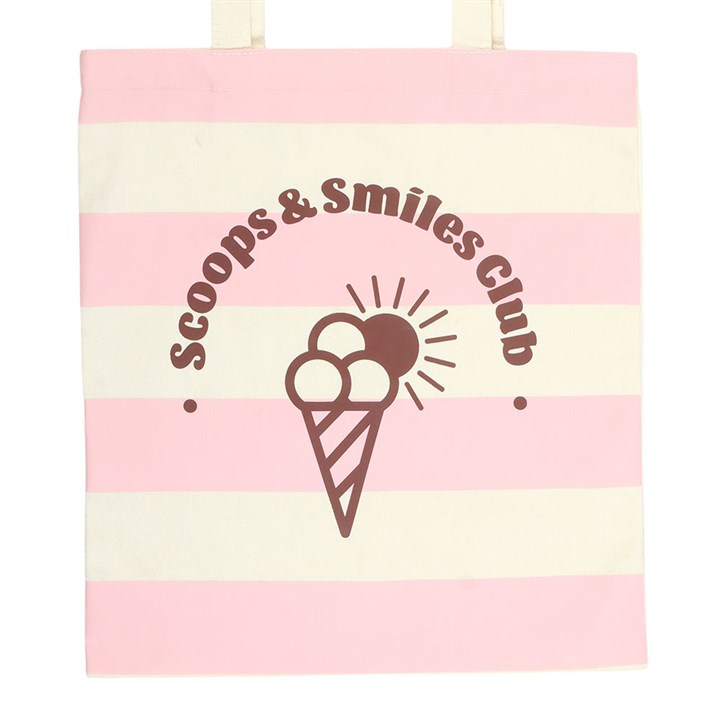 Pink Scoops & Smiles Club Polycotton Tote Bag