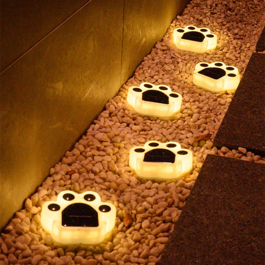 1/4PCS Solar Paw Outdoor Lights, IP65 Waterproof Lawn Lamp