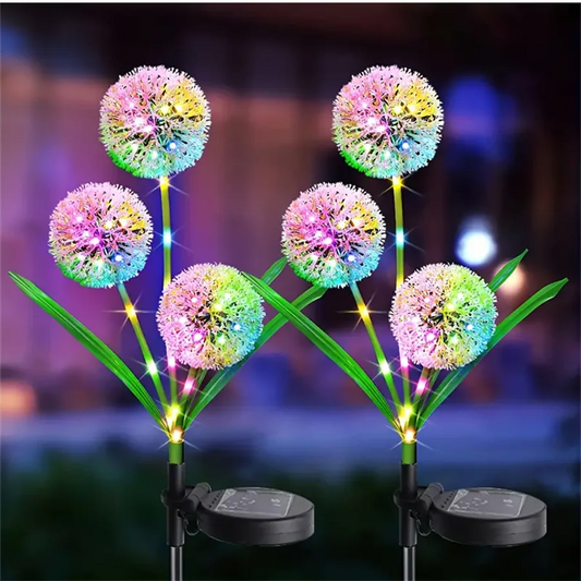 1PC/2PC 1 head/3 head solar LED dandelion outdoor ground mounted ligh