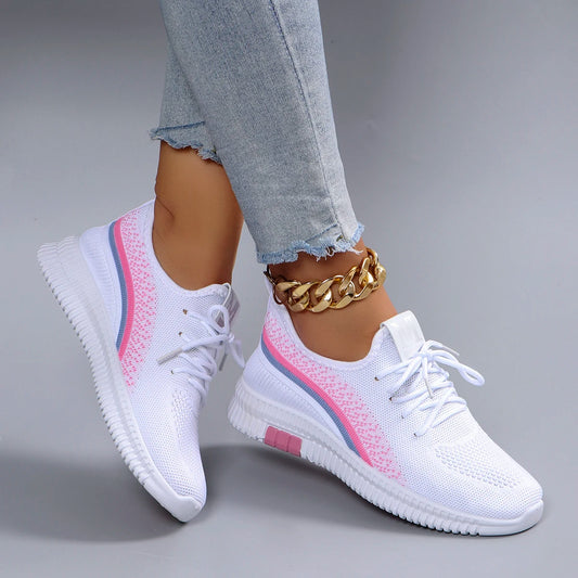 Women's breathable mesh flat sneakers