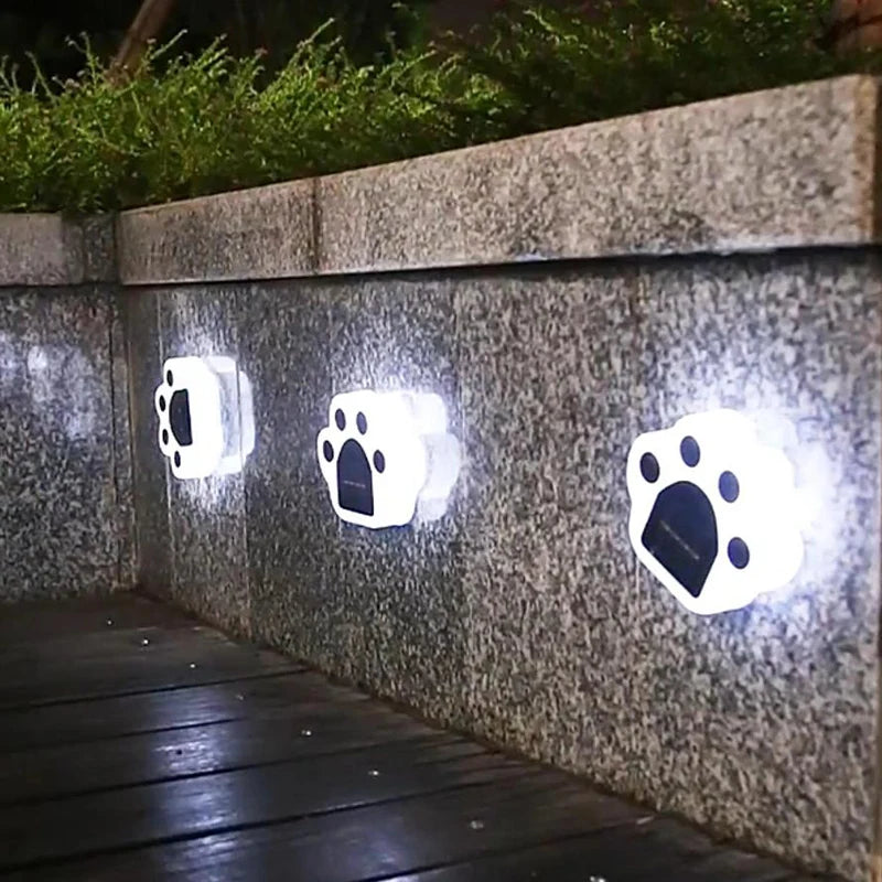 1/4PCS Solar Paw Outdoor Lights, IP65 Waterproof Lawn Lamp