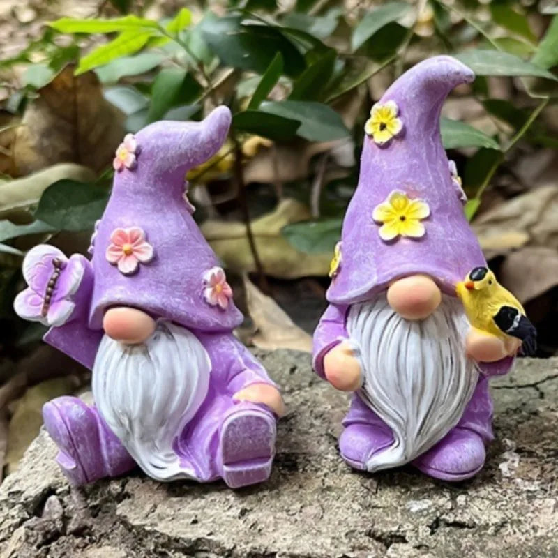 3PCS  Garden Gnome Resin Ornament
