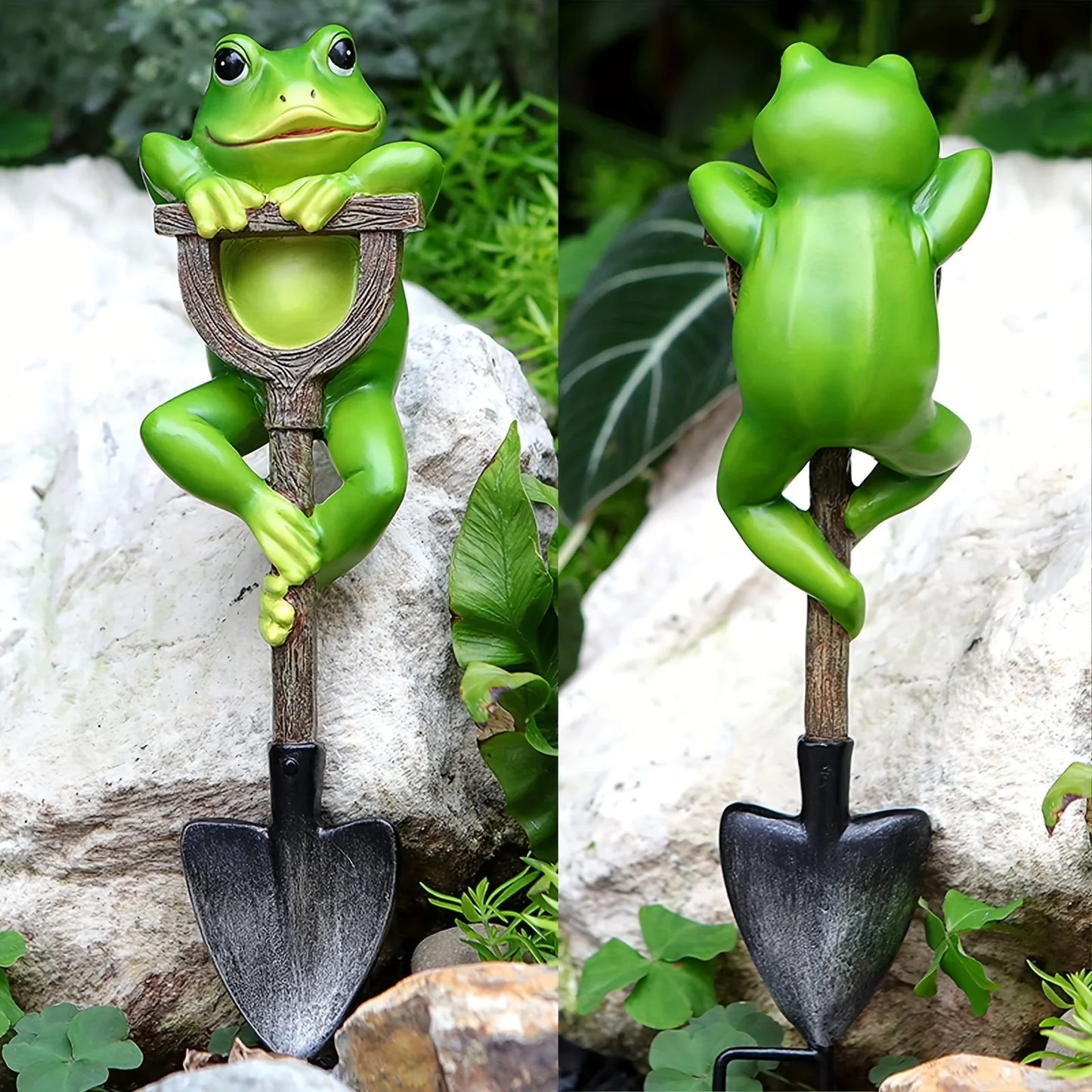 Frog Rabbit Turtle Gnome Shovel Outdoor Garden Bonsai Decorations