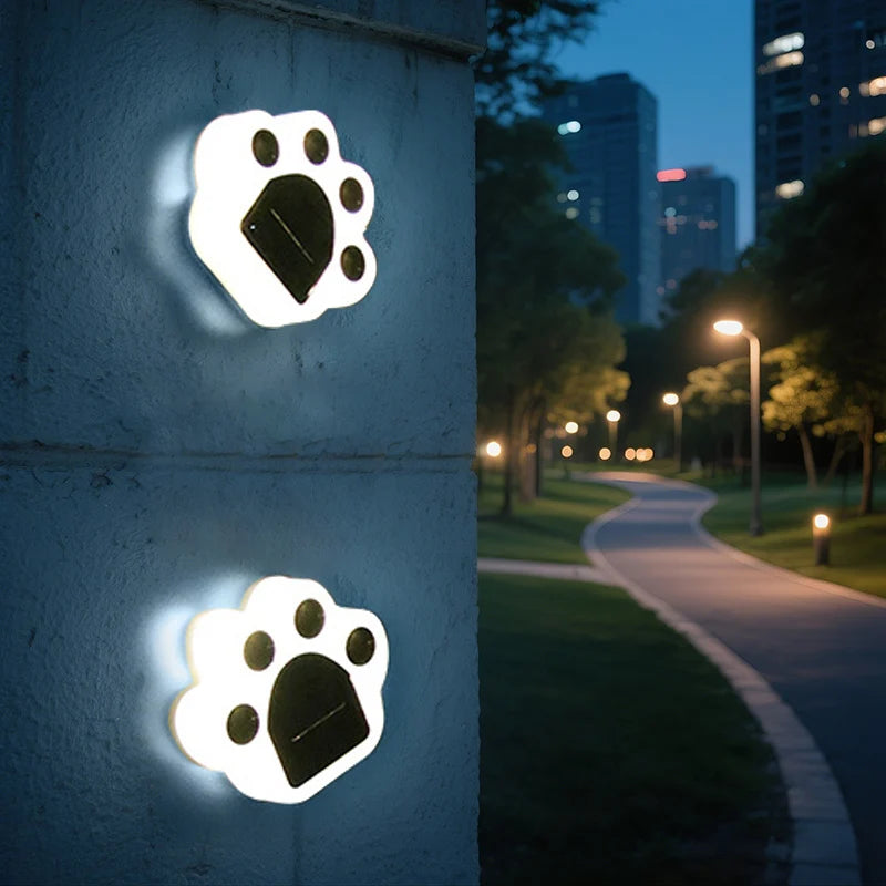 1/4PCS Solar Paw Outdoor Lights, IP65 Waterproof Lawn Lamp