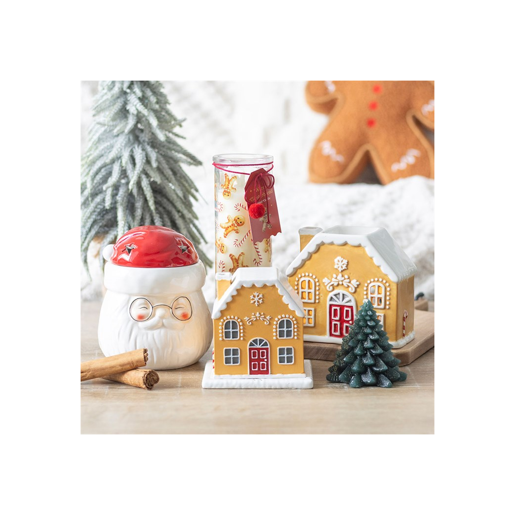 Candy Cane Gingerbread House Incense Cone Holder