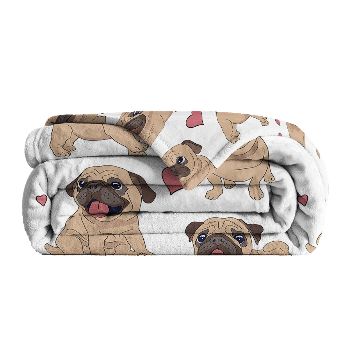 1pc Cute Cartoon Lapdog Heart Pattern Cute Pet Style Soft And Skin Friendly Blanket Cover Blanket Casual Blanket