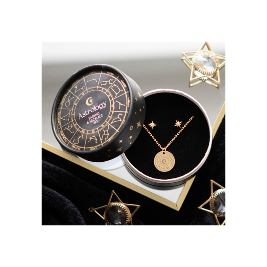 Astrology Wheel Earring and Necklace Set