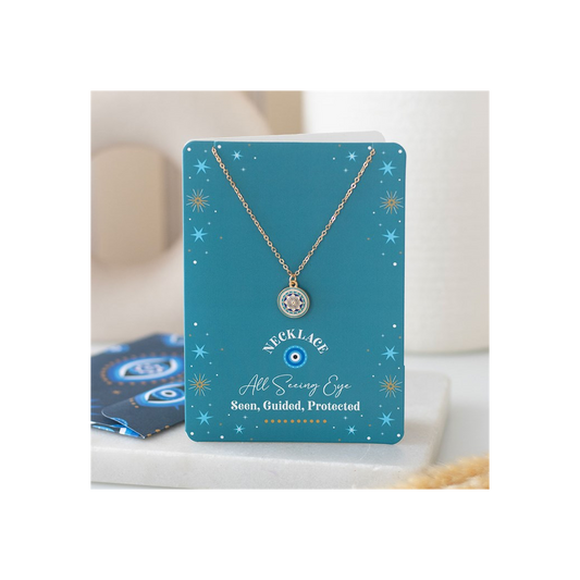 All Seeing Eye Necklace on Greeting Card