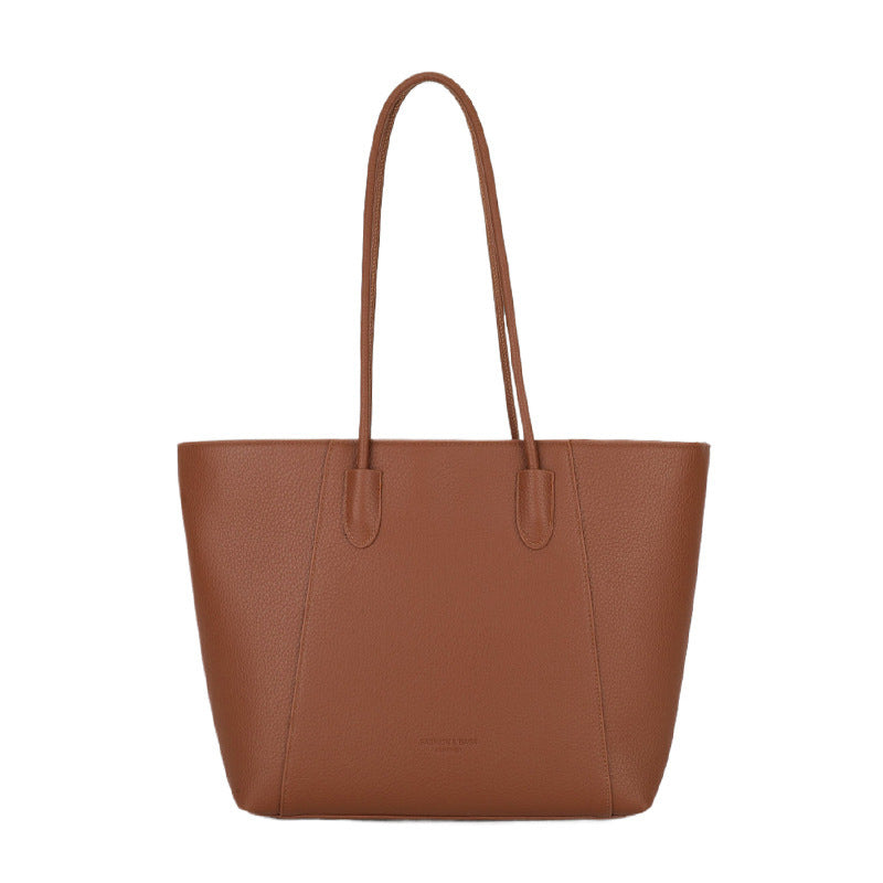 Solid Color Fashion Leisure Commute Simple Shoulder Tote Bag