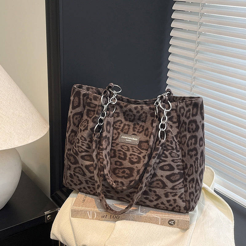 Leopard-print Tote Bag For Women 2025s Latest Trendy Style