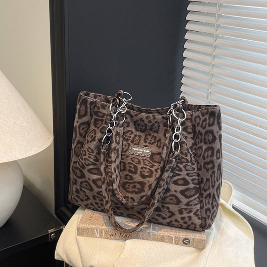 Leopard-print Tote Bag For Women 2025s Latest Trendy Style