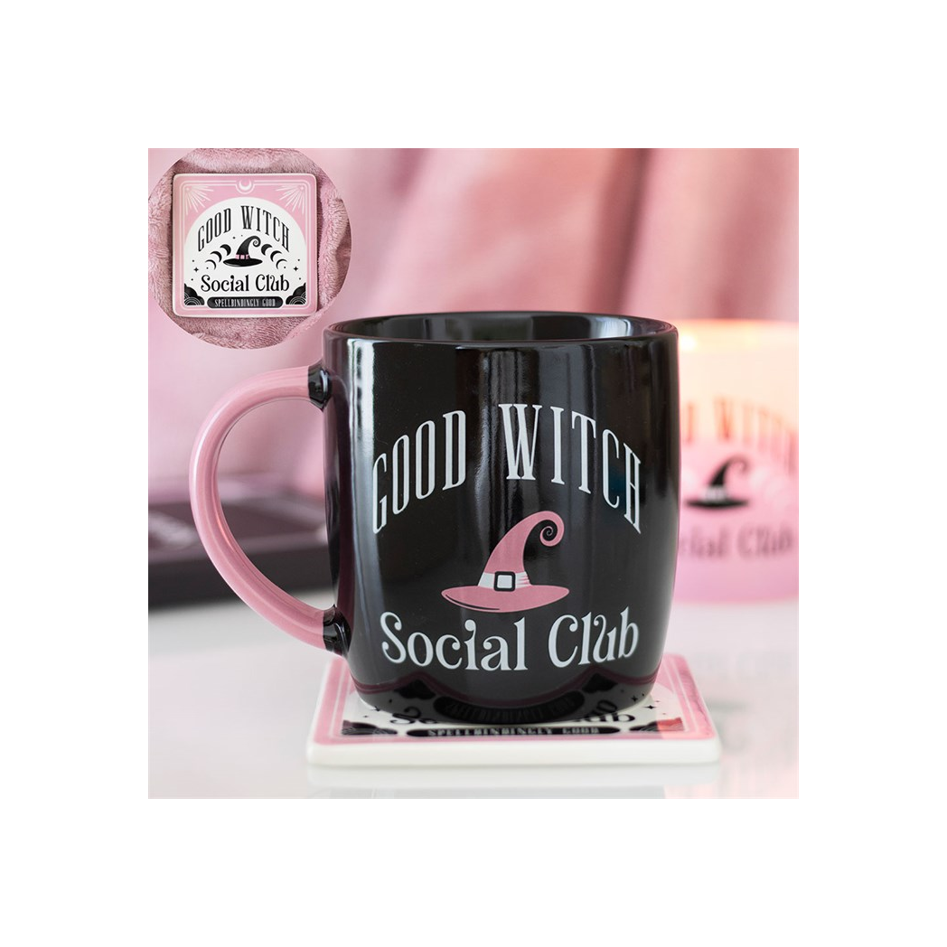Good Witch Social Club Mug and Coaster Set