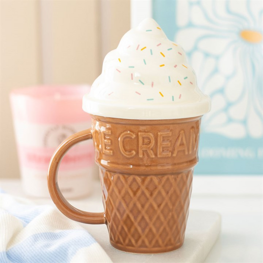 Ice Cream Cone Lidded Mug